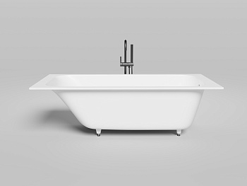 Ванна из искусственного камня Salini ORLANDA 102022M 180х80 встраиваемая прямоугольная с ножками